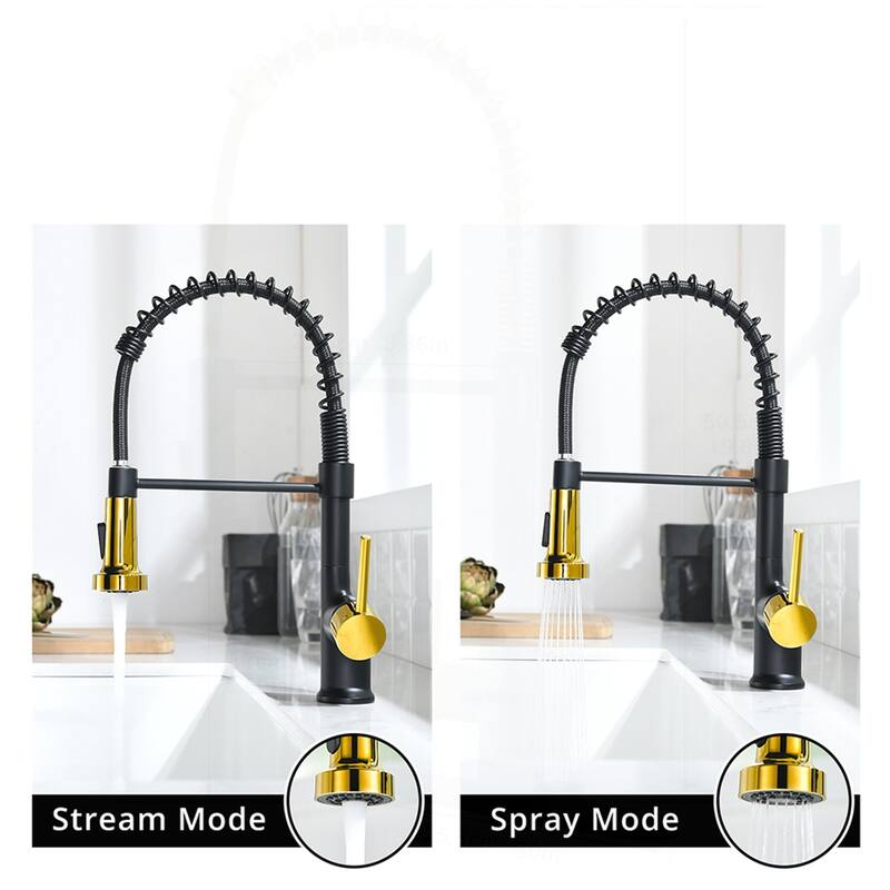 Commercial Kitchen Faucet with Pull Down Sprayer and Single Handle