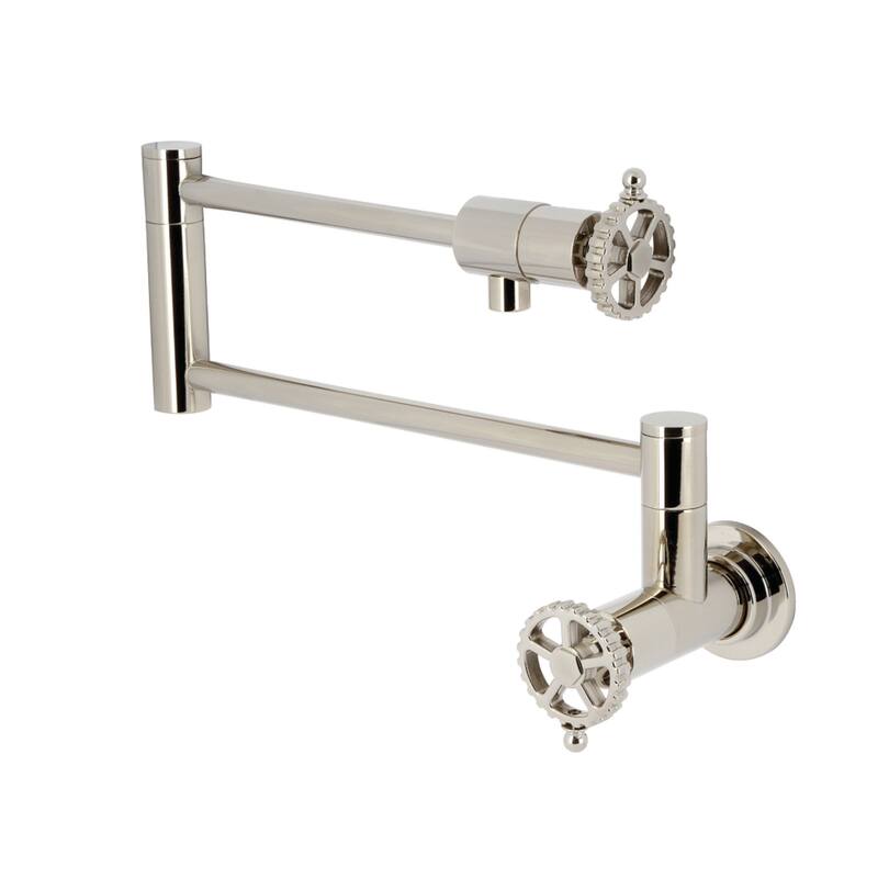 Kingston Brass Fuller Two-Handle 1-Hole Wall Mount Pot Filler Faucet