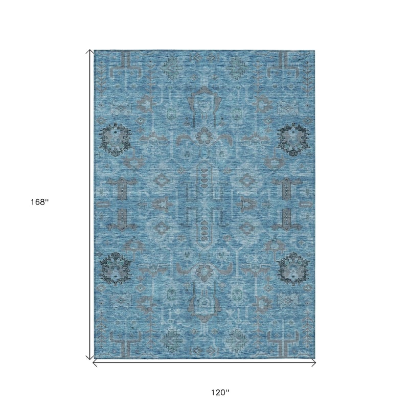 HomeRoots Oriental Traditional Rectangle Outdoor Rug