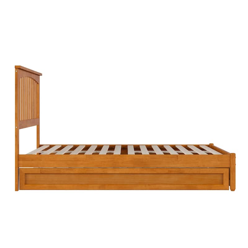Everett Platform Bed with Panel Footboard and Twin Trundle