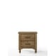 preview thumbnail 3 of 2, Highland 2-Drawer Wood Nightstand with Charging Outlet, Sand Dune