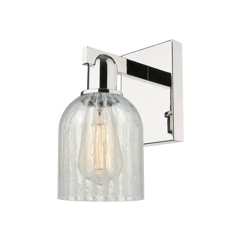Innovations Lighting 716-1W-11-5 Caledonia Sconce Caledonia 11" Tall - Polished Nickel / Mouchette