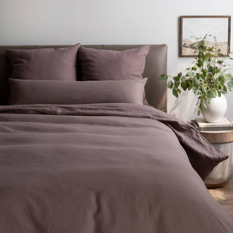 French Linen Pillow with Removable Sham by BOKSER HOME