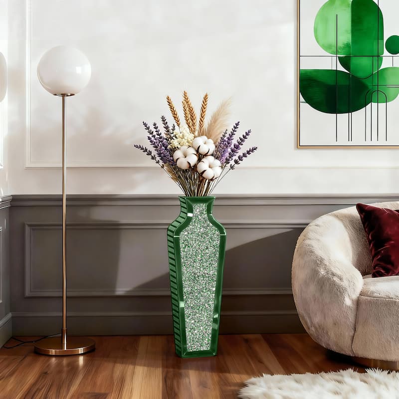 Glass Floor Vase Crystal Home Decor