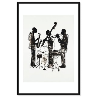 Bebop II Black Art Canvas Print by Art Remedy