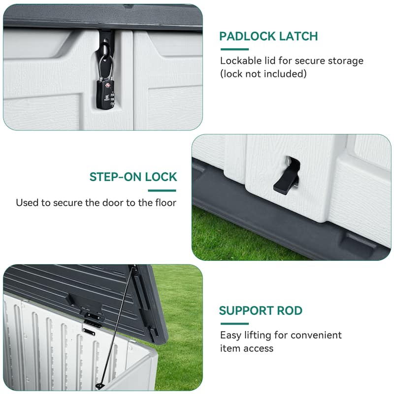 4.25 ft. W x 2.4 ft. D Resin Storage Shed