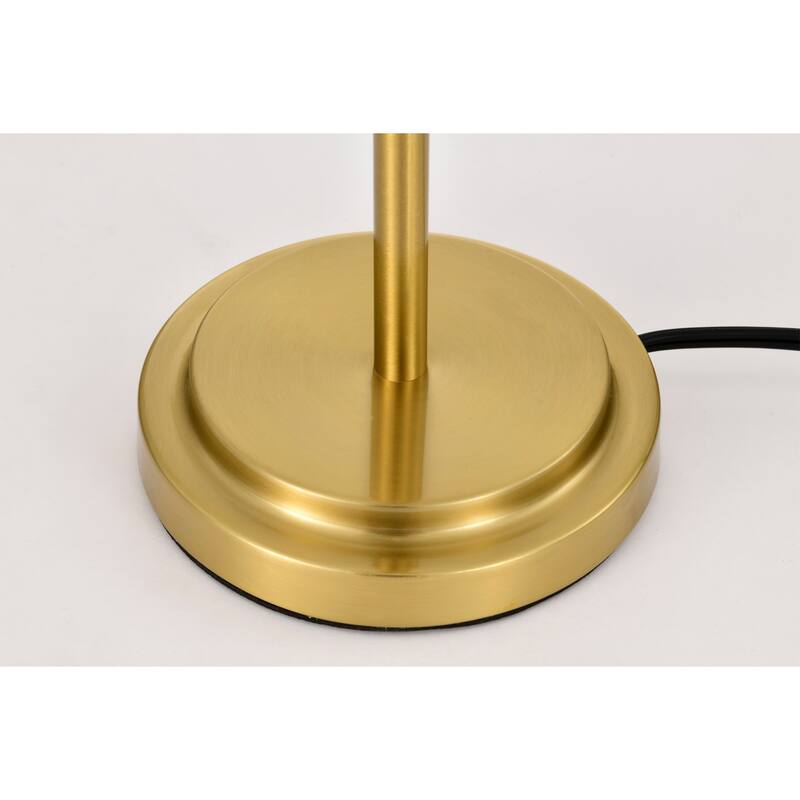 Barmine Brass Table Lamp with White Frosted Glass Shade