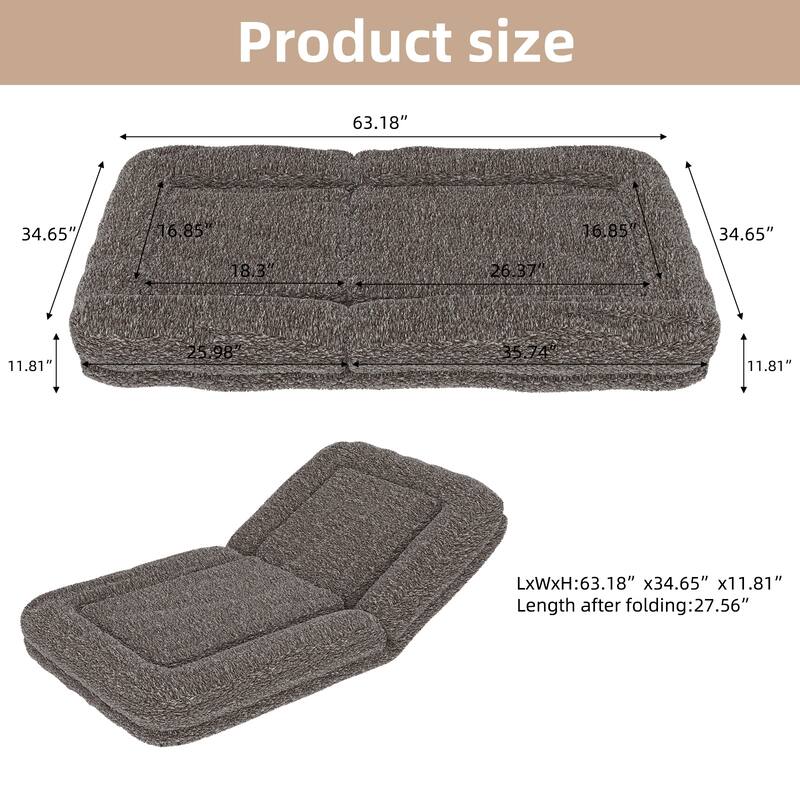 Folding Sofa Chair with 5 Adjustable Positions Plush Floor Lounge Chair for Gaming, Meditation, and Relaxation