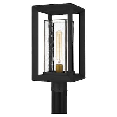 Infinger 1-Light Outdoor Post Mount in Earth Black