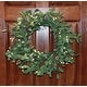 preview thumbnail 3 of 2, 21" Artificial Christmas Mistletoe Wreath with White Berries - 21