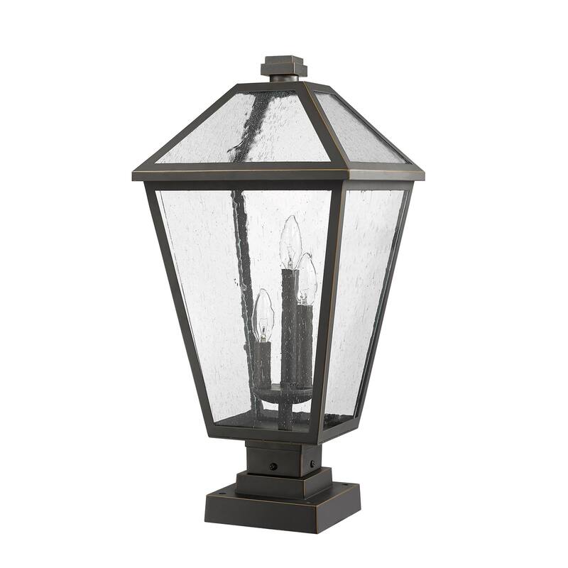 Roseto Calvin 3 Light 25" Tall Outdoor Pier Mount Post Light