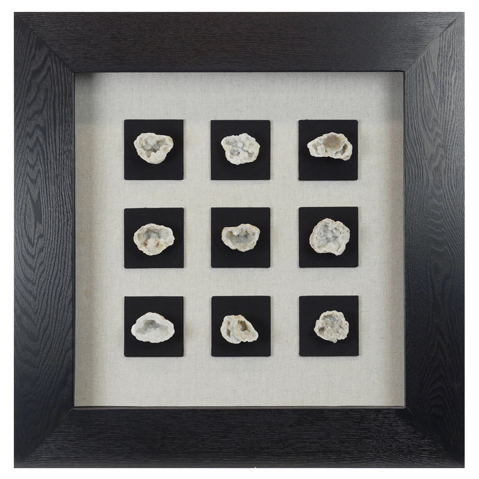 HUJI Quartz Geode Set Shadow Box Wall Decor