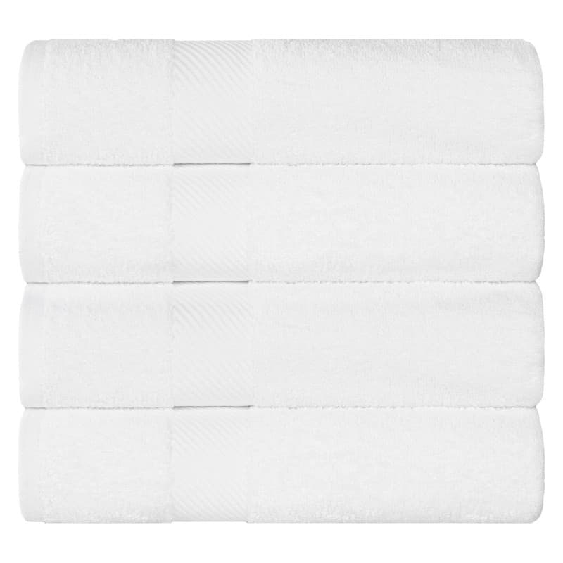 Superior Luxury Solid Highly Absorbent Egyptian Cotton Bath Towel - (Set of 4)