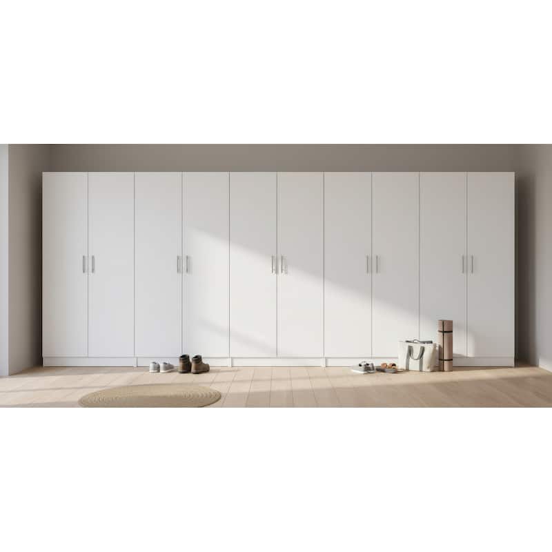 Modex Multi-Purpose Utility Storage Cabinet (5-Piece Set) - W 157.5″ × D 15.7″ × H 70.9″ - White