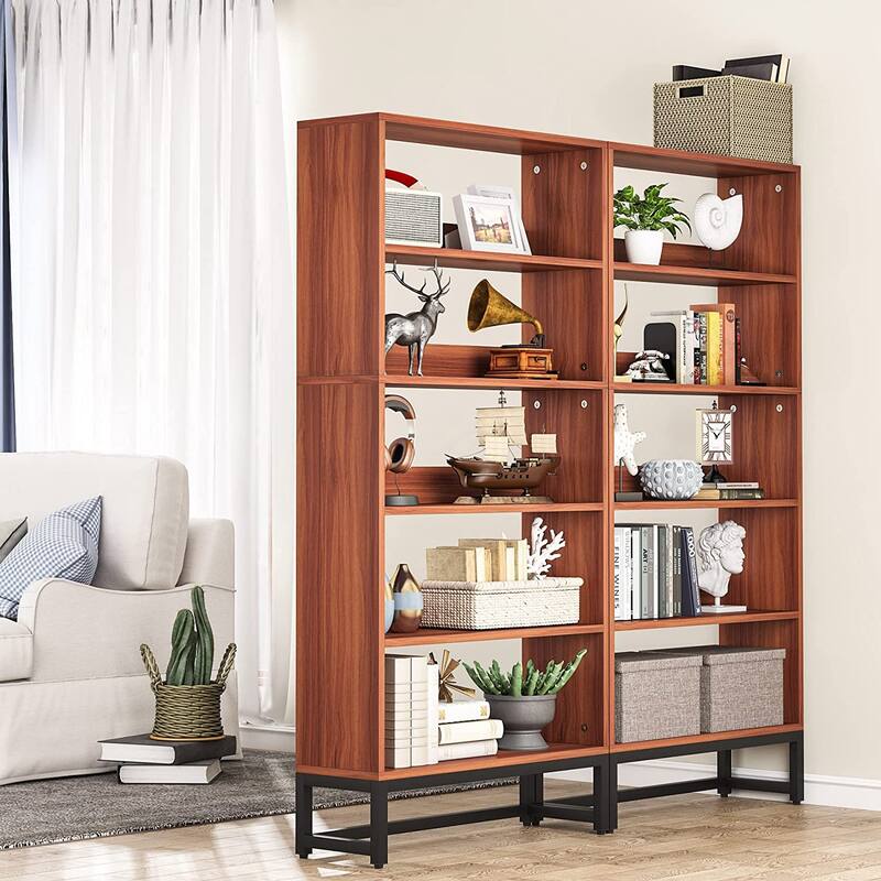 70.8 Inches Tall Bookcase and Bookshelf, 5-Tier Large Bookcases - 11.81"D x 31.5"W x 70.87"H
