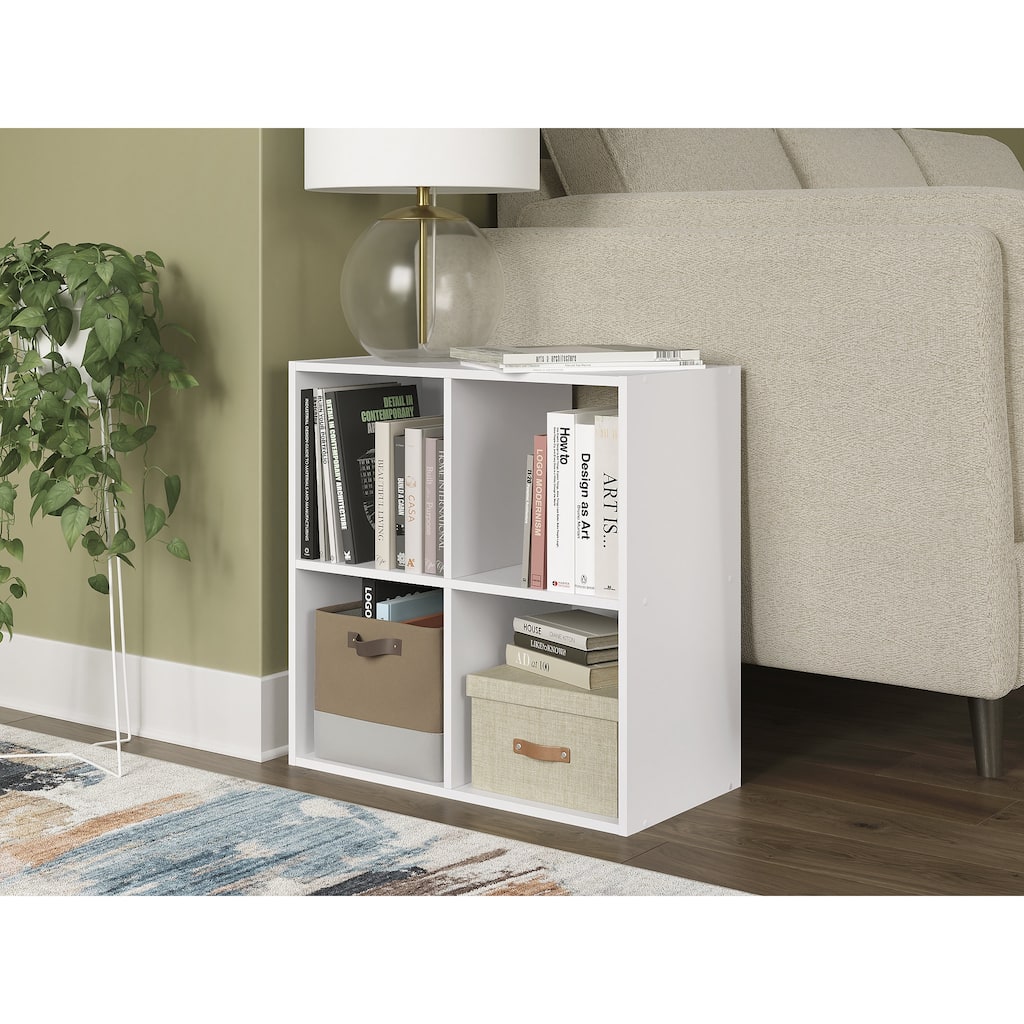 Signature Design by Ashley Onita White 4 Cube Organizer - 24" W x 12" D x 24" H