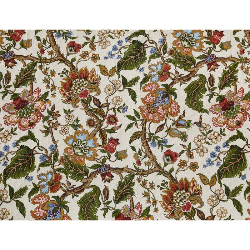 Amara Cotton Floral Quilt Set - Reversible and Machine Washable