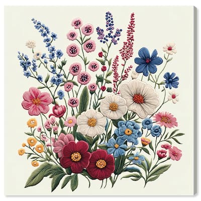 Wildflower Weave Canvas by Art Remedy, Gallery Wrapped