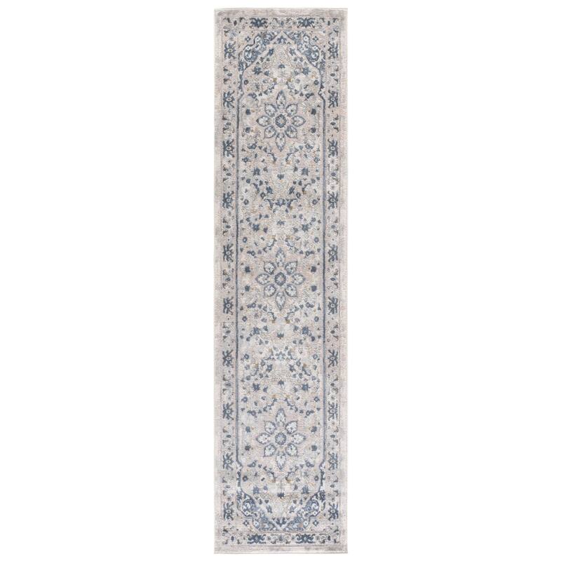 SAFAVIEH Palma Lockie Floral Oriental Rug - 2'2" x 9' Runner - Light Grey/Blue