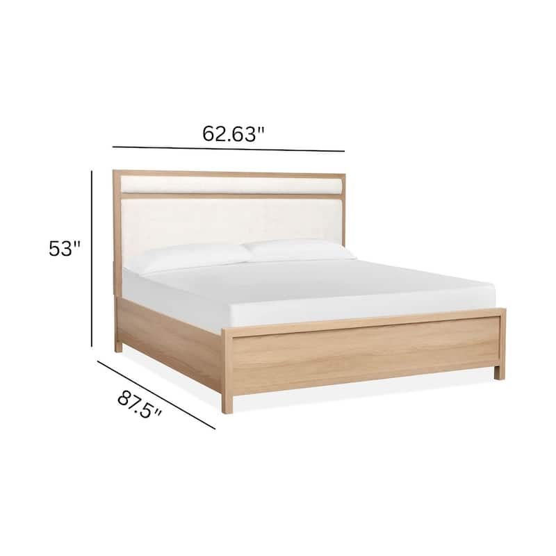 Magnussen Home Merrifield Sandstone Beige Upholstered Panel Bed