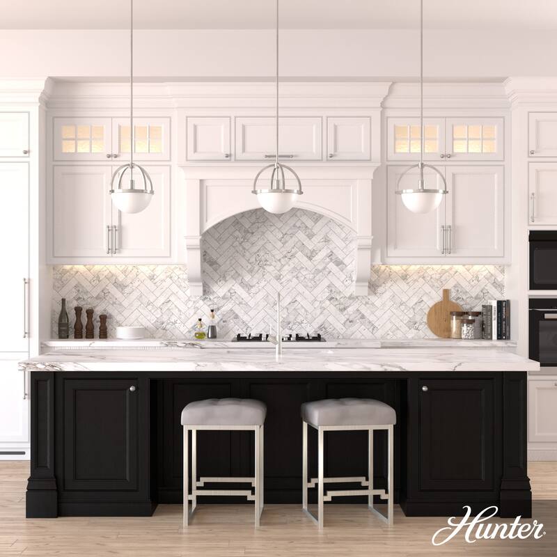 Hunter Wedgefield 1 Light Pendant - Kitchen Island, Dining Room, Bedroom - Contemporary, Transitional