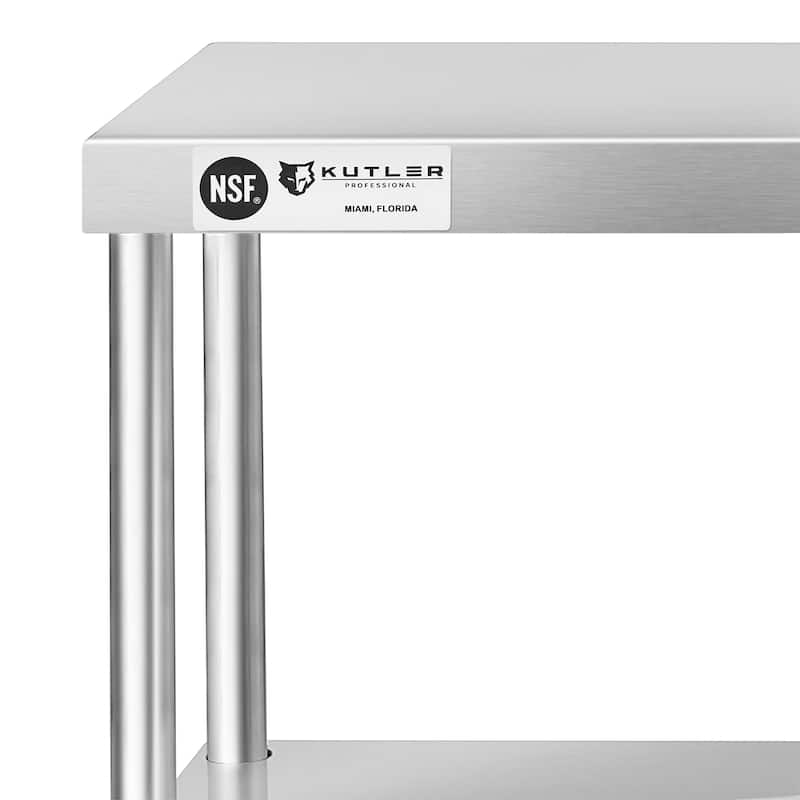 Stainless Steel Double Overshelves for Prep and Work Tables