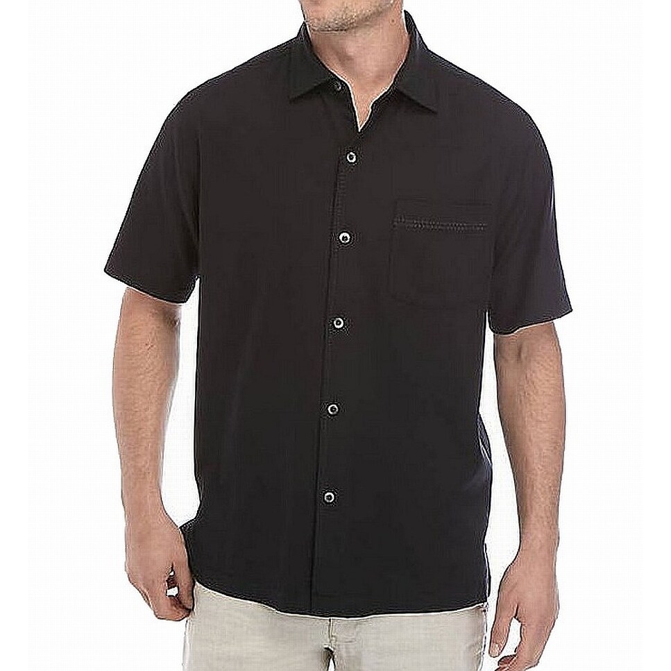tommy bahama black silk shirt