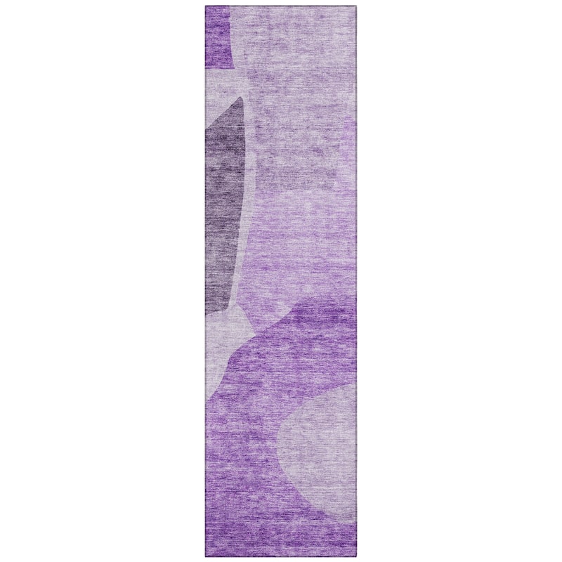Machine Washable Indoor/ Outdoor Chantille Modern Abstract Rug