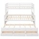 preview thumbnail 9 of 8, Twin-Over-Full Bunk Bed with Twin size Trundle , Separable Bunk Bed with Drawers for Bedroom - White