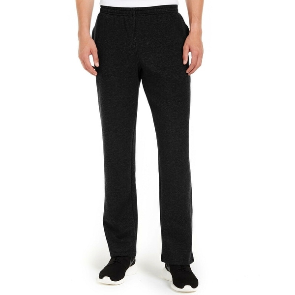 Ideology Mens Sweatpants Black Size Large L Open-Cuff Solid Stretch. Opens flyout.