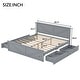 preview thumbnail 30 of 33, Wooden Storage Platform Bed with 4 Drawers & Support Legs