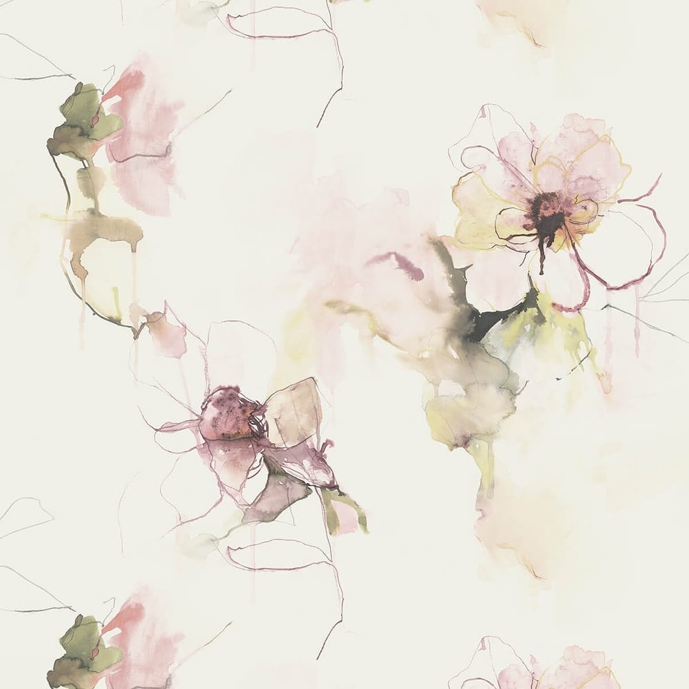 Seabrook Designs Anemone Watercolor Floral Unpasted Wallpaper