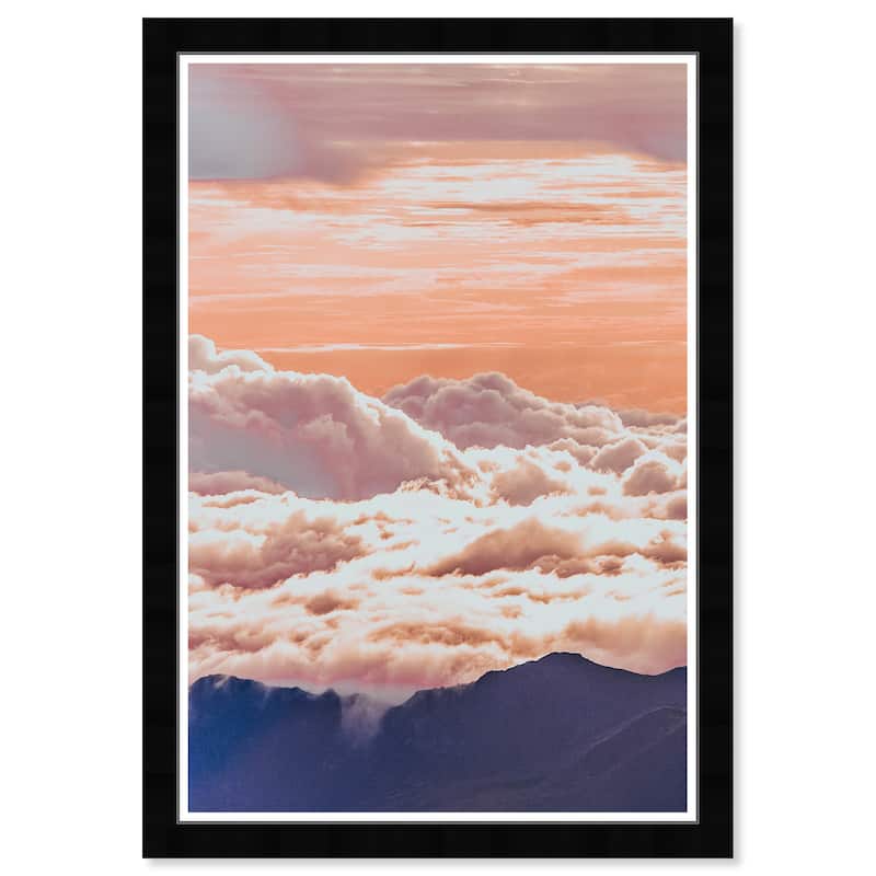 Wynwood Studio Prints Nature and Landscape There up Beautiful Orange and Pastel Orange Rustic Wall Art Canvas Print