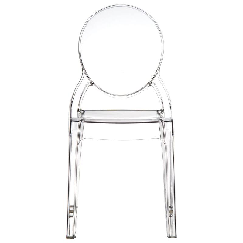 35.5" Clear Transparent Outdoor Patio Bistro Chair