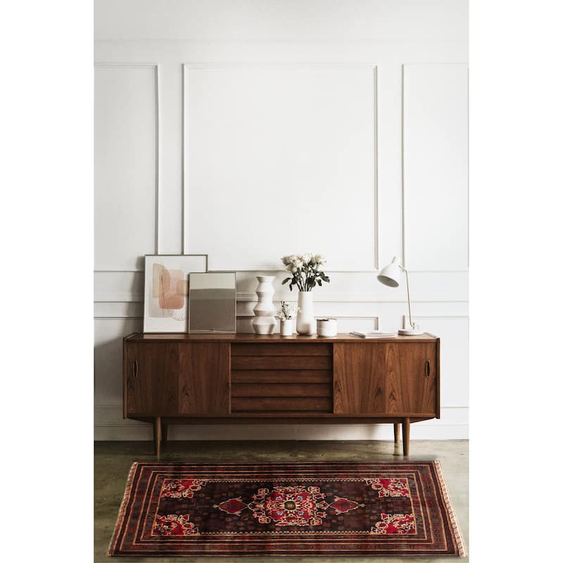 Teimani Black Rug 3'8" x 6'1" - 3'8 x 6'1