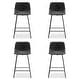 preview thumbnail 4 of 49, LUE BONA Modern Faux Leather Metal Frame Counter Height Bar Stools (Set of 4)