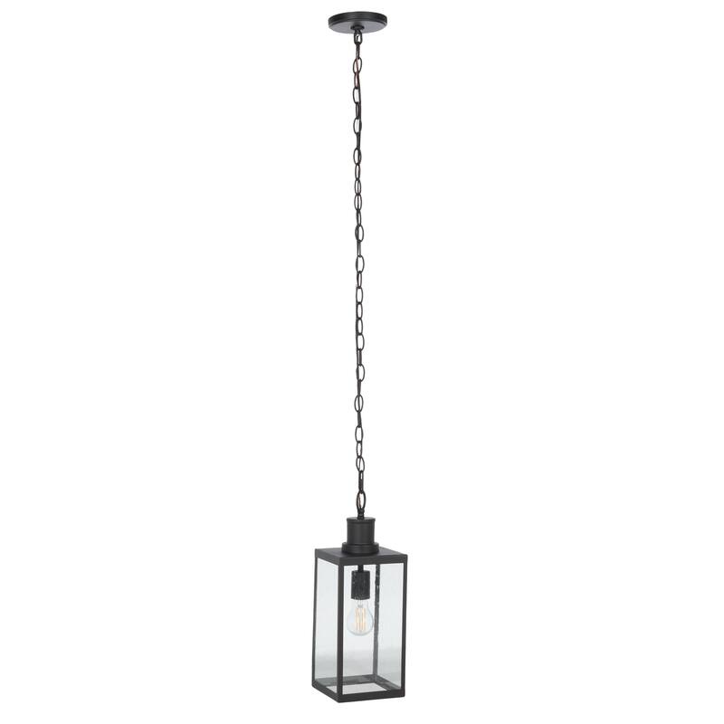 SAFAVIEH Lighting Aagot 6" Modern & Contemporary Outdoor Pendant - 6" W x 6" D x 17" H - Black - 6Wx6Dx17H