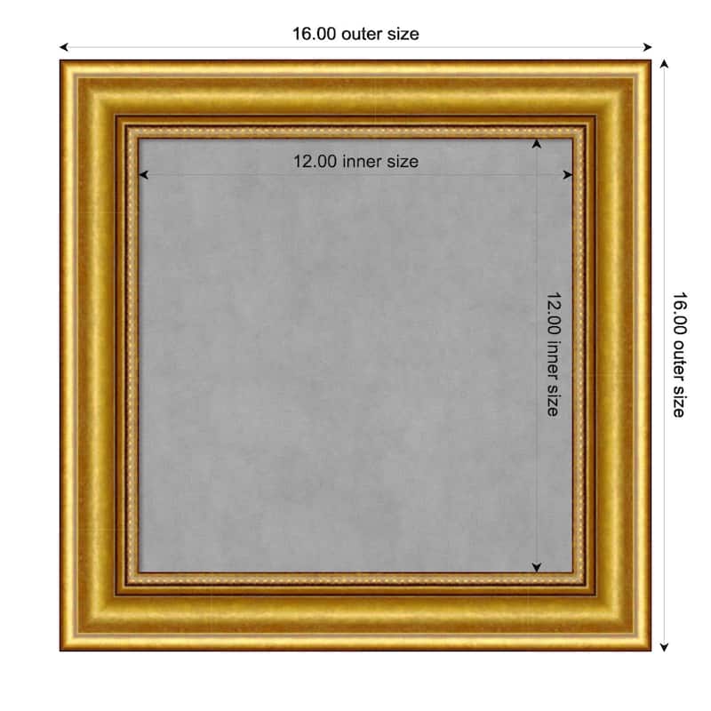 Amanti Art Townhouse Gold Framed Magnetic Board - Board Size 12x12