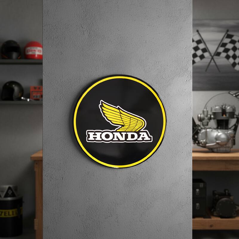 Dome Shaped Metal Wall Art Sign - 15" x 15" Retro Vintage Wall Décor for Bar, Man Cave, Garage, Game Room & Home - 15" x 15"