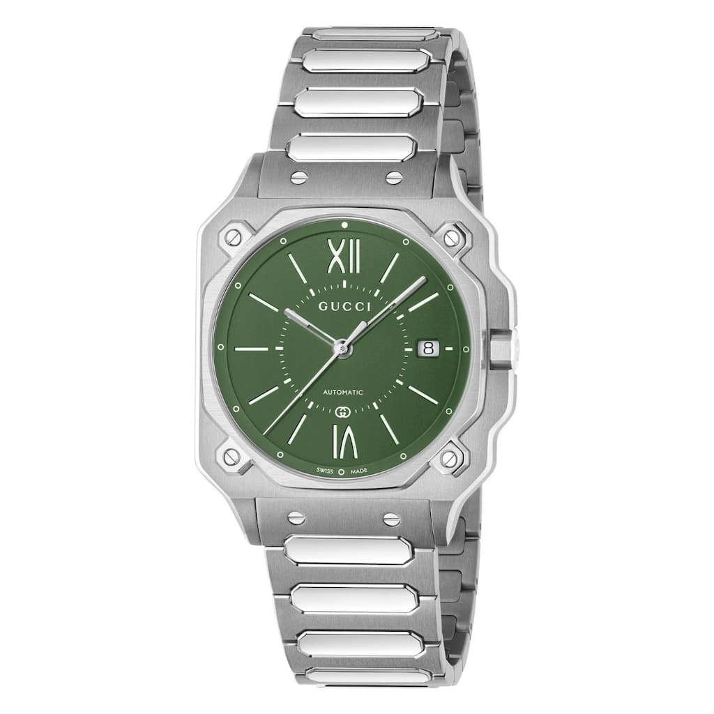 Gucci Men's Classic Green Dial Watch - YA166404 - One Size