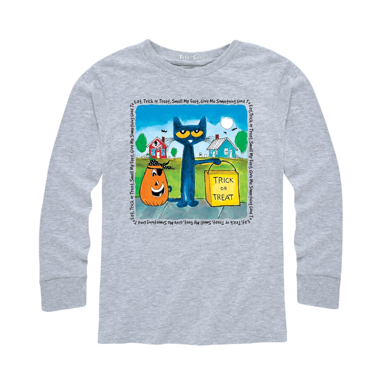 Shop Pete The Cat Trick Or Treat Youth Long Sleeve Tee Free