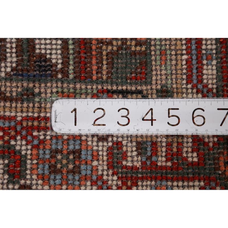 Light Blue Heriz Serapi Indian Foyer Rug Hand-Knotted Wool Carpet - 3'0"x 5'1"