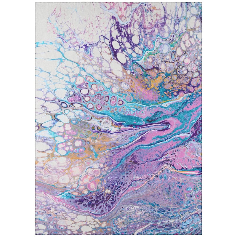 Addison Indoor/ Outdoor Karina Abstract Washable Area Rug