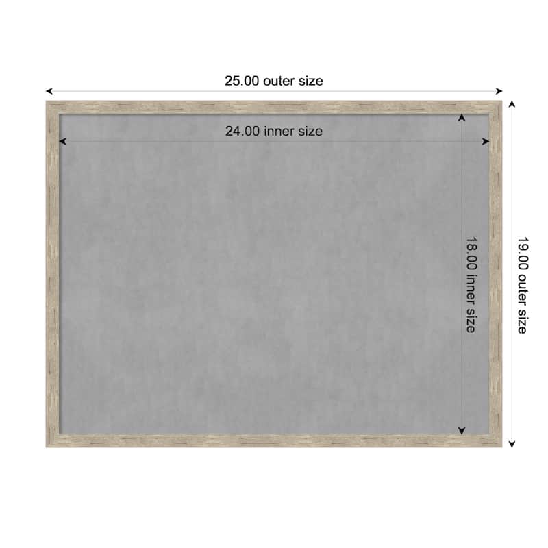 Amanti Art Imprint Light Pewter Framed Magnetic Board - Board Size 24x18