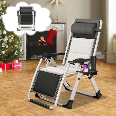 DoCred Zero Gravity Chair, Folding Lawn Chaise Recliner Lounge Chair