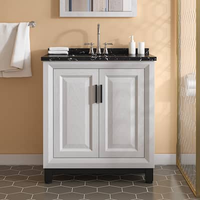 30" Freestanding Vanity with Marble Top and Storage Cabinet - 30"W x 34"H x 18.7"D