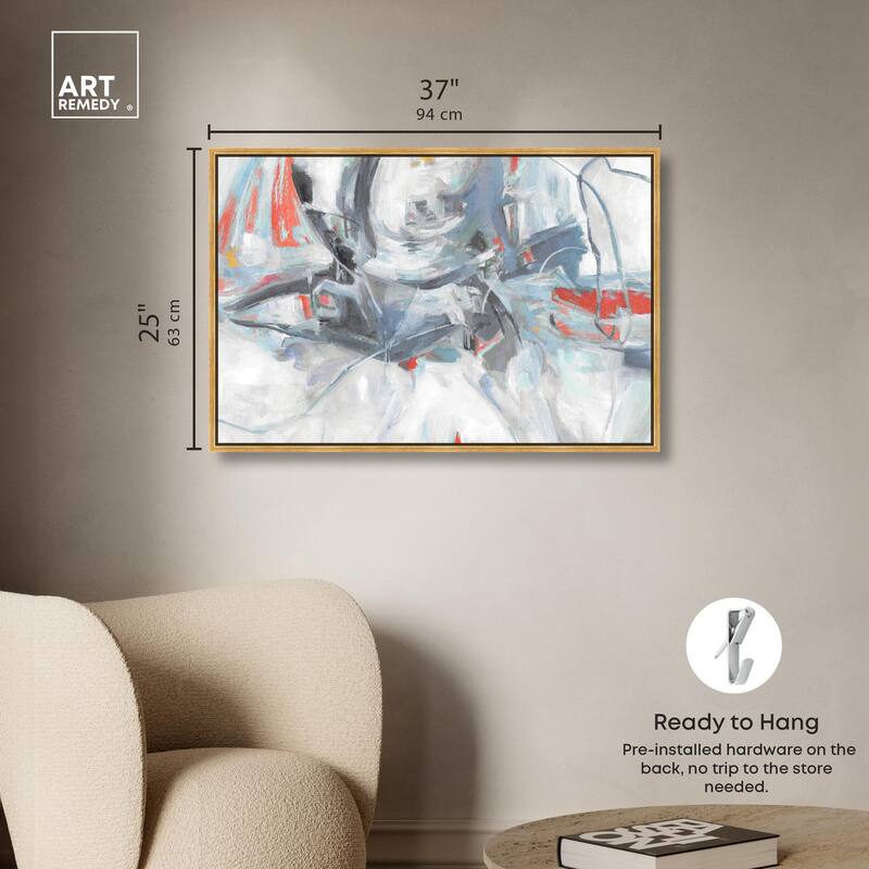 Grey Touches Canvas by Art Remedy