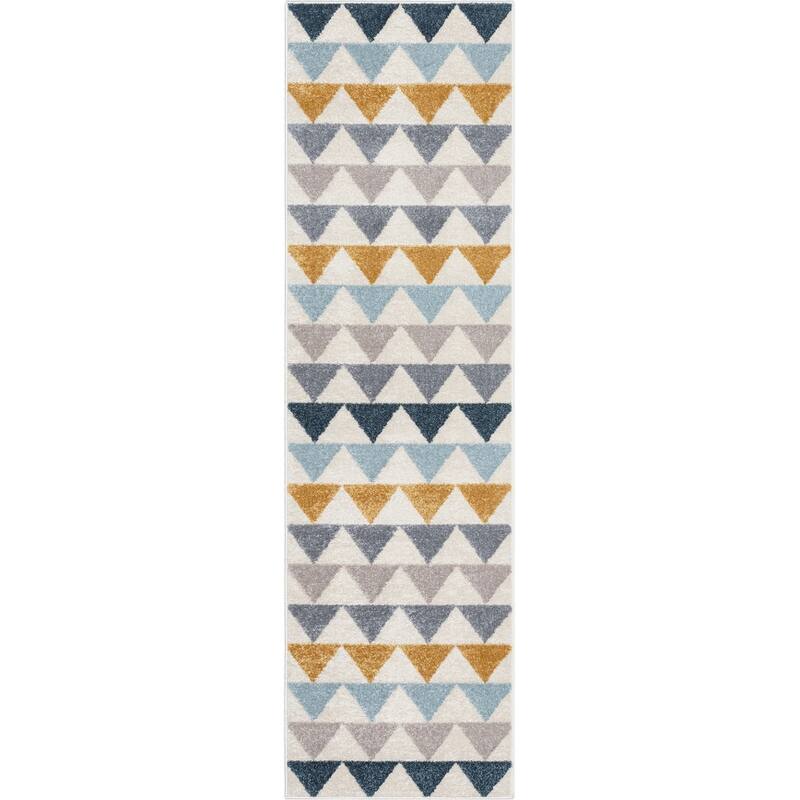 Well Woven Mystic Nova Geometric Modern Area Rug - 2' 7" x 9' 10" - Ivory