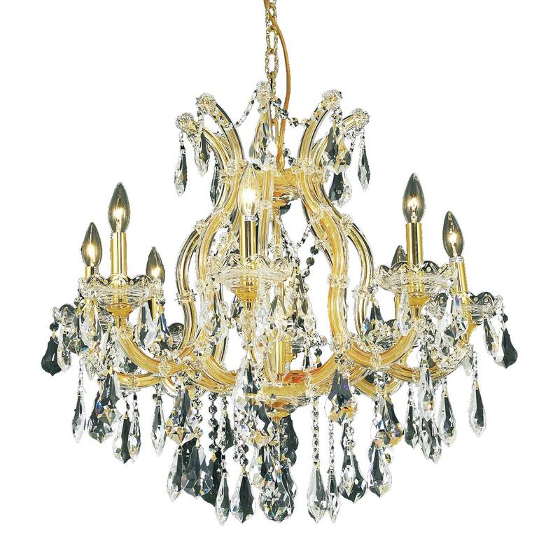Fleur Illumination 9 light Gold Chandelier