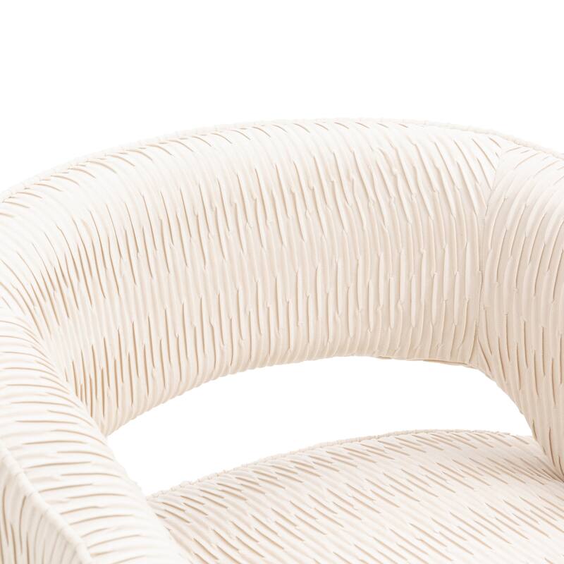Contemporary Upholstered Ruffle Accent Chair